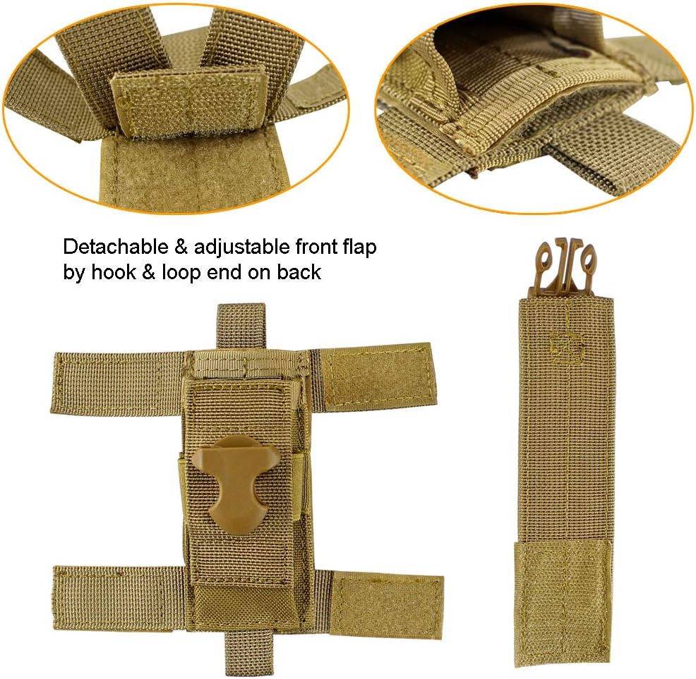 Tactical Single Sheath Holster Utility Tool Holder Case Horizontal Vertical Pistol Mag Pouch