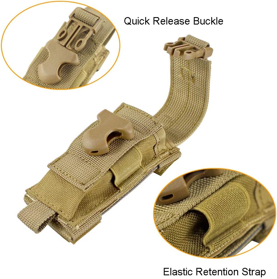 Tactical Single Sheath Holster Utility Tool Holder Case Horizontal Vertical Pistol Mag Pouch
