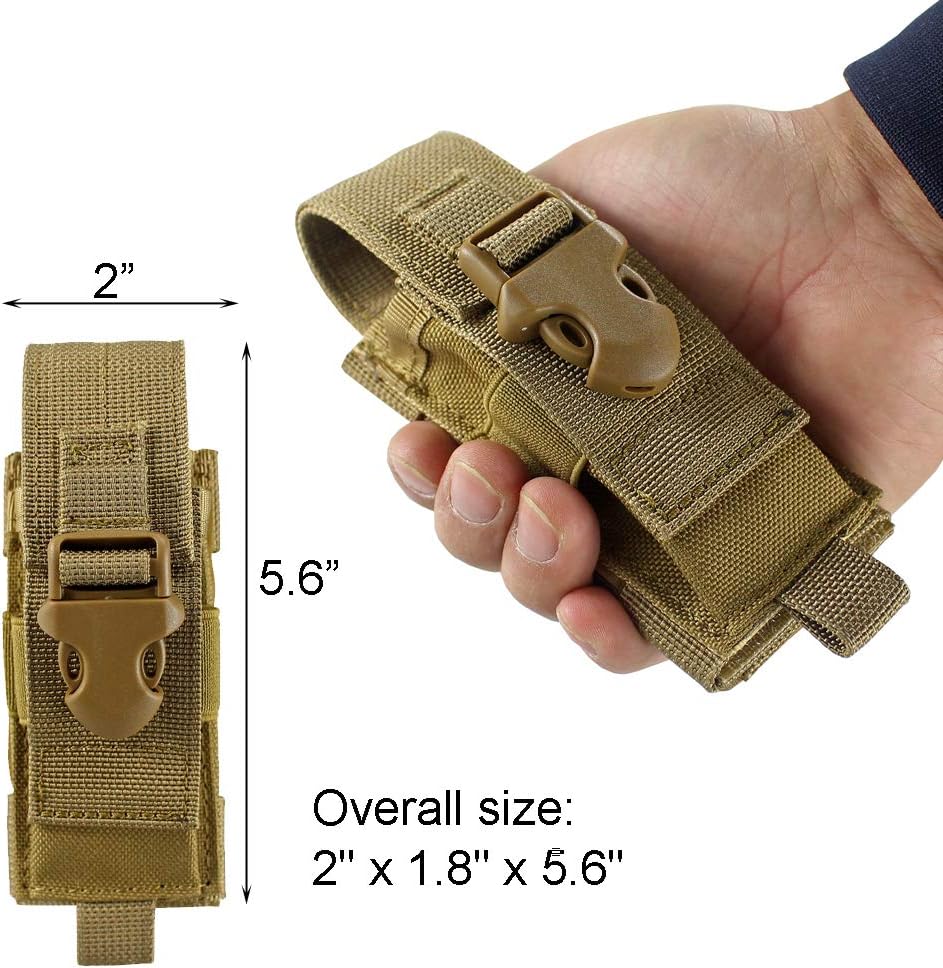 Tactical Single Sheath Holster Utility Tool Holder Case Horizontal Vertical Pistol Mag Pouch