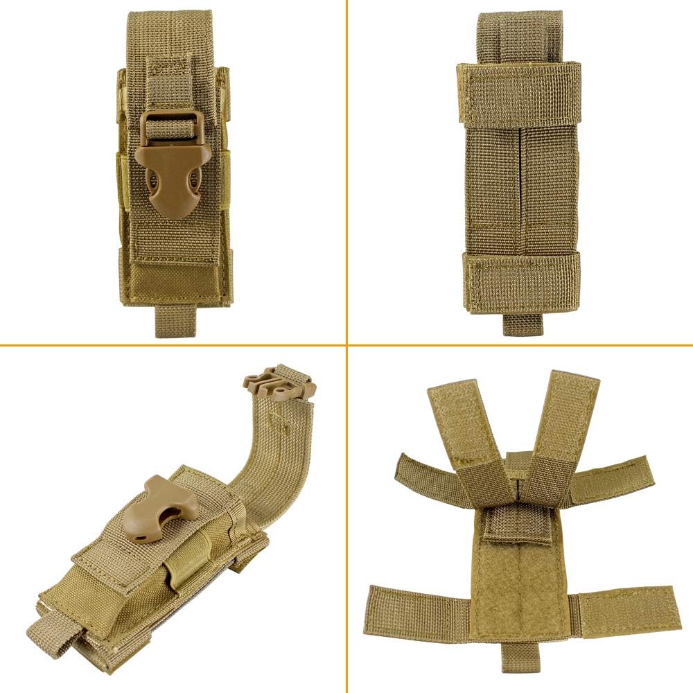 Tactical Single Sheath Holster Utility Tool Holder Case Horizontal Vertical Pistol Mag Pouch