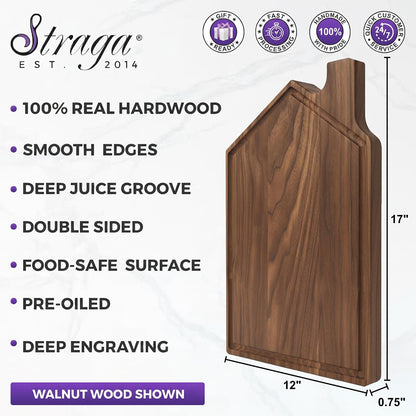 Personalized Cutting Board - Custom Engraved Charcuterie - Housewarming Gifts New Home, Christmas or Closing Keepsake for Couples, Friends & Family