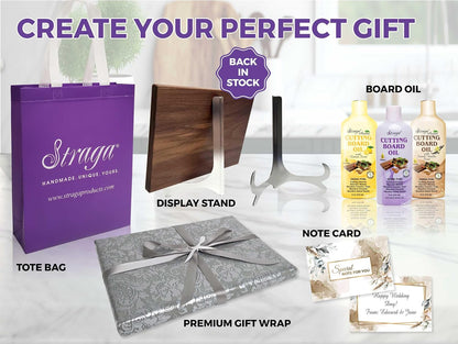 Personalized Cutting Board - Custom Engraved Charcuterie - Housewarming Gifts New Home, Christmas or Closing Keepsake for Couples, Friends & Family