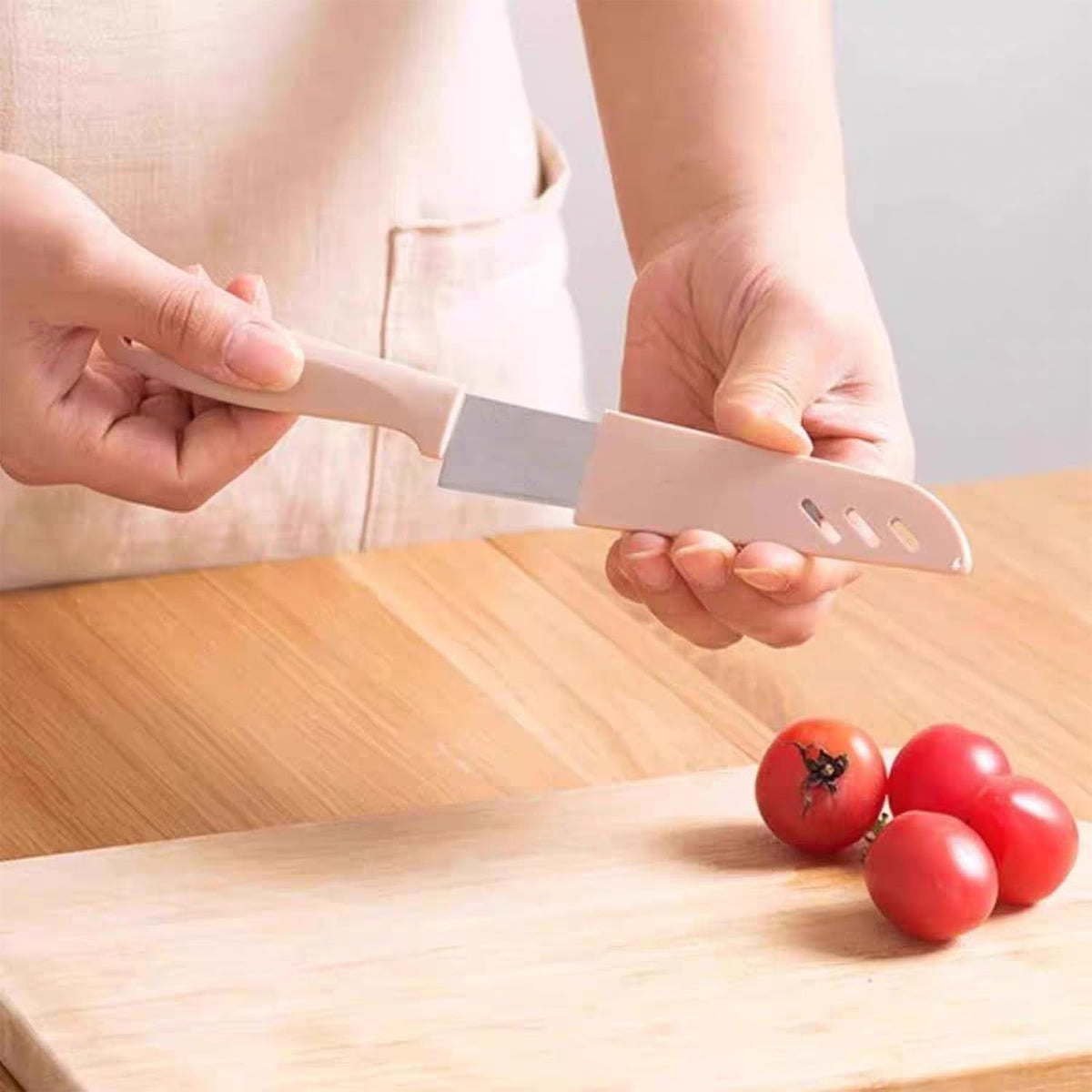 10-Set Super Value Paring Knife Set - 10 Ultra-Sharp German Steel Fruit & Vegetable Knives with 10 Sheaths, PP Plastic Ergonomic Handle, Dishwasher Safe, Multi-Color Small Kitchen Peeling Knives.