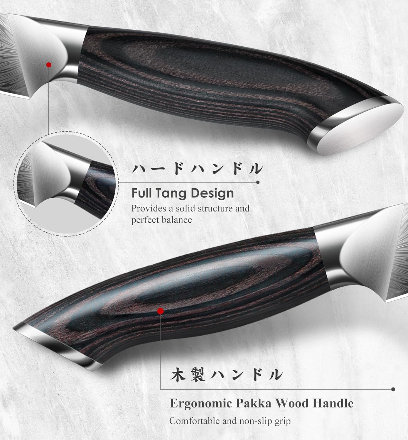 Kitchen Paring Knife 4“, Japanese Powder Steel 63 HRC | Fruit Knife for Peeling & Coring Razor Sharp 12° Edge Vegetable Chopper with Pakkawood Handle