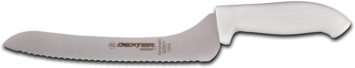 SG163-9SC, Offset Bread Knife, 9", Scalloped Edge