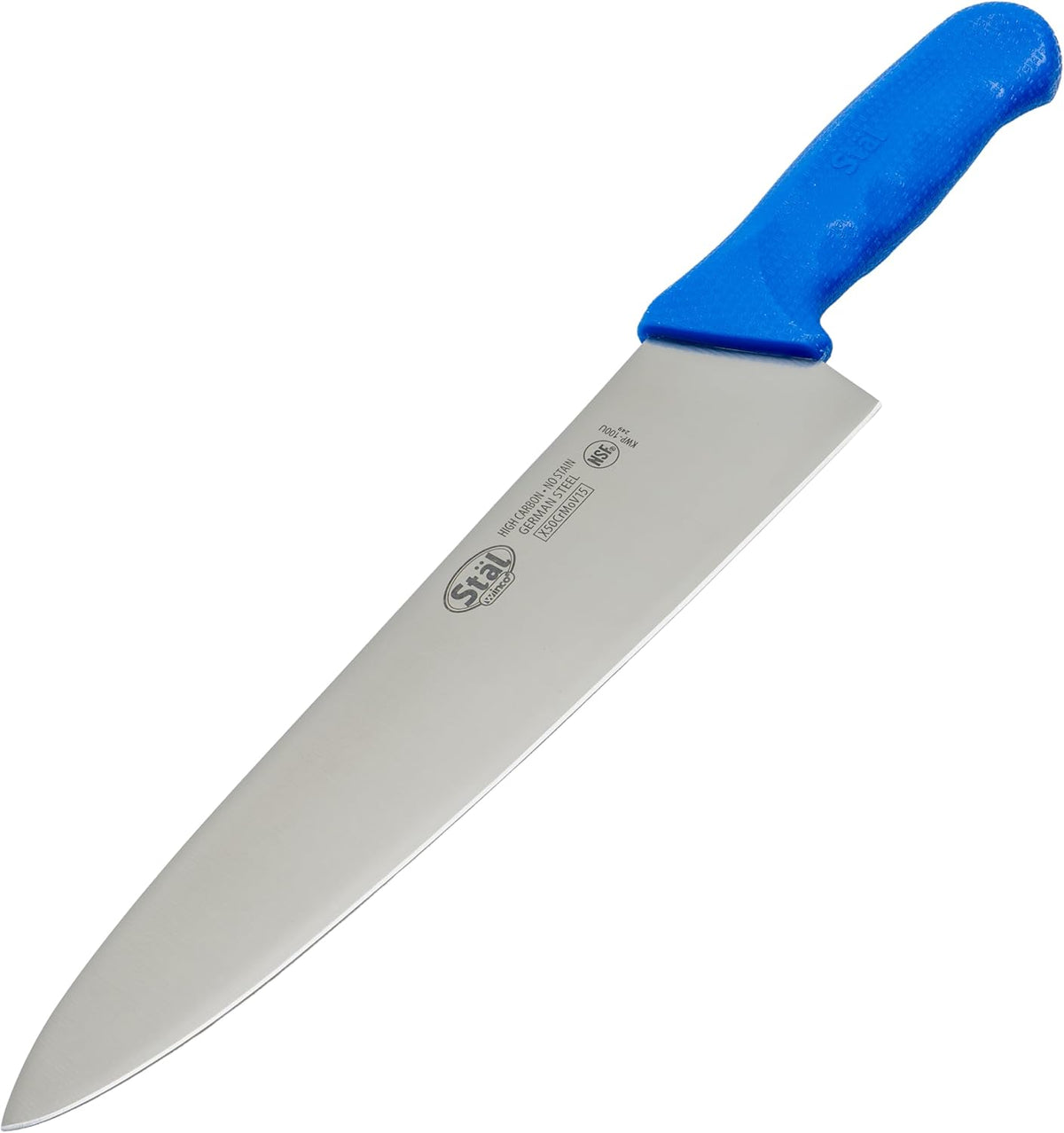 10" Commercial-Grade Chef's Knife with German Steel Blade, Blue