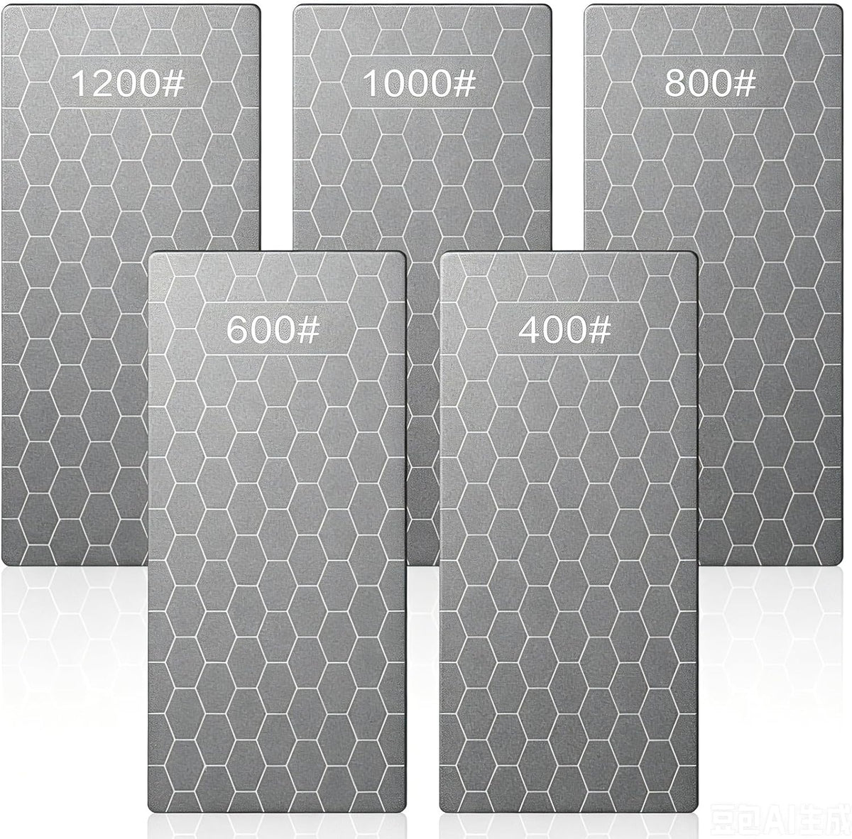 5 PCS Diamond Sharpening Stone, Diamond Sharpening Plate | Diamond Ston, Knife Sharpener Stone，sharpening Plate Honing Stones Knives 400/600/800/1000/1200 Grit