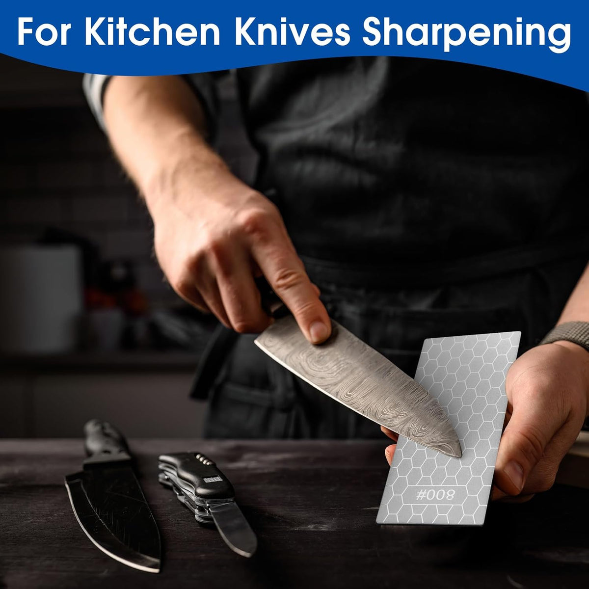 5 PCS Diamond Sharpening Stone, Diamond Sharpening Plate | Diamond Ston, Knife Sharpener Stone，sharpening Plate Honing Stones Knives 400/600/800/1000/1200 Grit