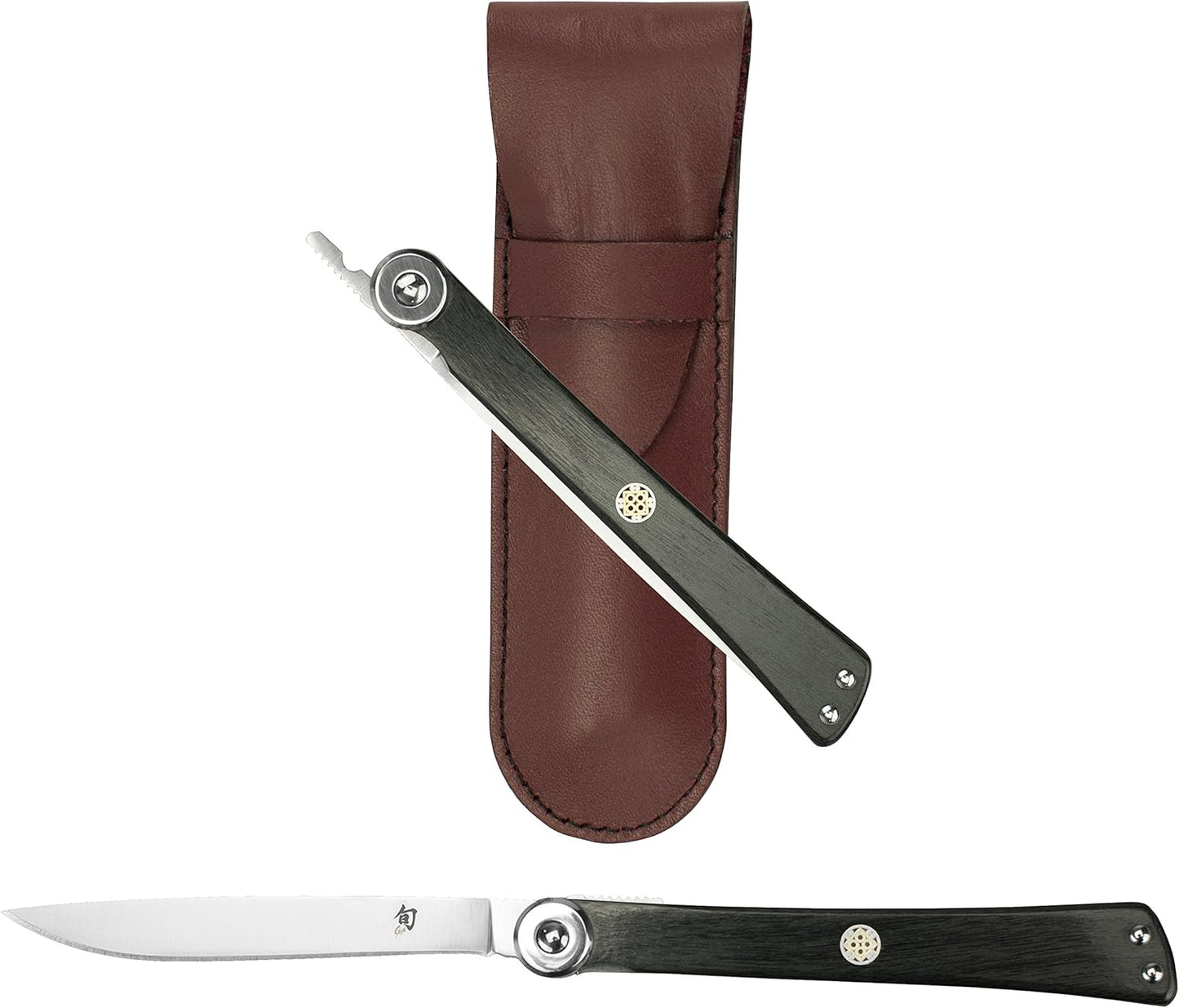 Higo-No Kami Personal Steak Knife | 3.5" Handcrafted Japanese Knife, VG10 Stainless Steel Blade, Pakkawood Handle