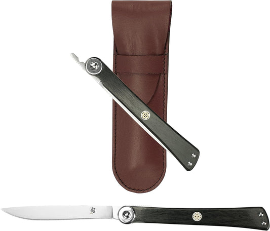 Higo-No Kami Personal Steak Knife | 3.5" Handcrafted Japanese Knife, VG10 Stainless Steel Blade, Pakkawood Handle