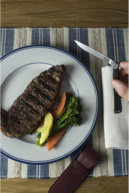 Higo-No Kami Personal Steak Knife | 3.5" Handcrafted Japanese Knife, VG10 Stainless Steel Blade, Pakkawood Handle