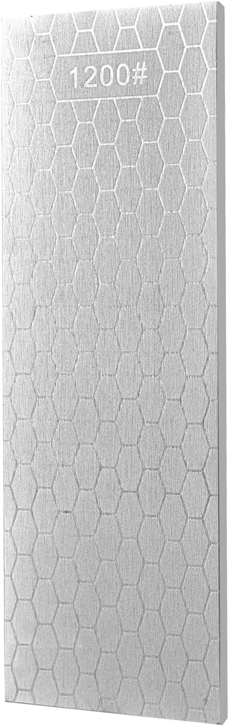 Diamond Sharpening Stone 2 Side Grit 200/600, 300/1000, 400/1000, 400/1200, Diamond Plate Honing Stone Hone Sharpener (400#/1200#)