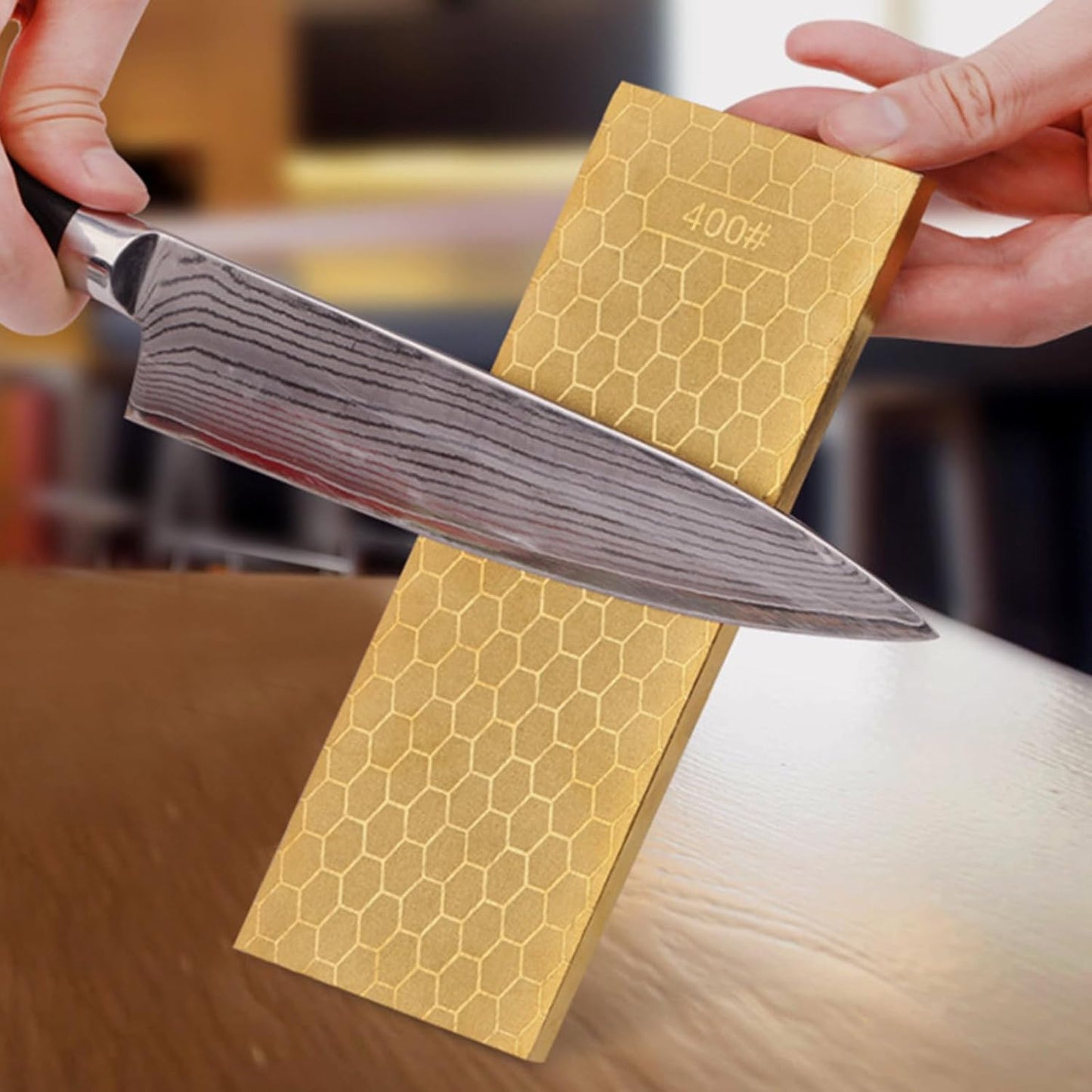 Diamond Sharpening Stone 2 Side Grit 200/600, 300/1000, 400/1000, 400/1200, Diamond Plate Honing Stone Hone Sharpener (400#/1200#)