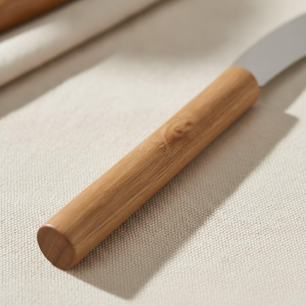 Butter Knives Set of 6, Wood Handle, Durable Stainless Steel Blade, Butter Knife for Smooth Spreading Butter Cream Cheese Jam, Ideal for Bagels, Sandwiches, Butter Knife Spreader 7 Inches