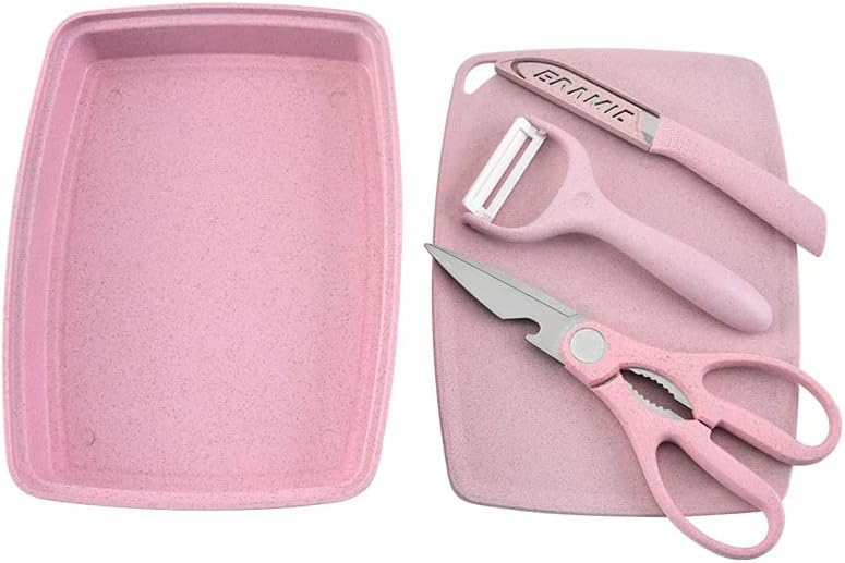 5-in-1 Cutting Board, Knife, Peeler, Scissors and Tray Set/Travel, Camping, Outdoor, Dorms, Small Cutting Boards, BPA Free, Dishwasher Safe, Kitchen Utensils, Gift