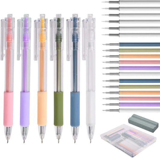 25Pcs Craft Paper Cutter Pen Carving Tools, Retractable Knife Pen | With Oilstone, Tungsten Steel and Ceramic Cutter Head Refills, Storage Box, For DIY Kit, Scrapbooking, Drawing, Crafting