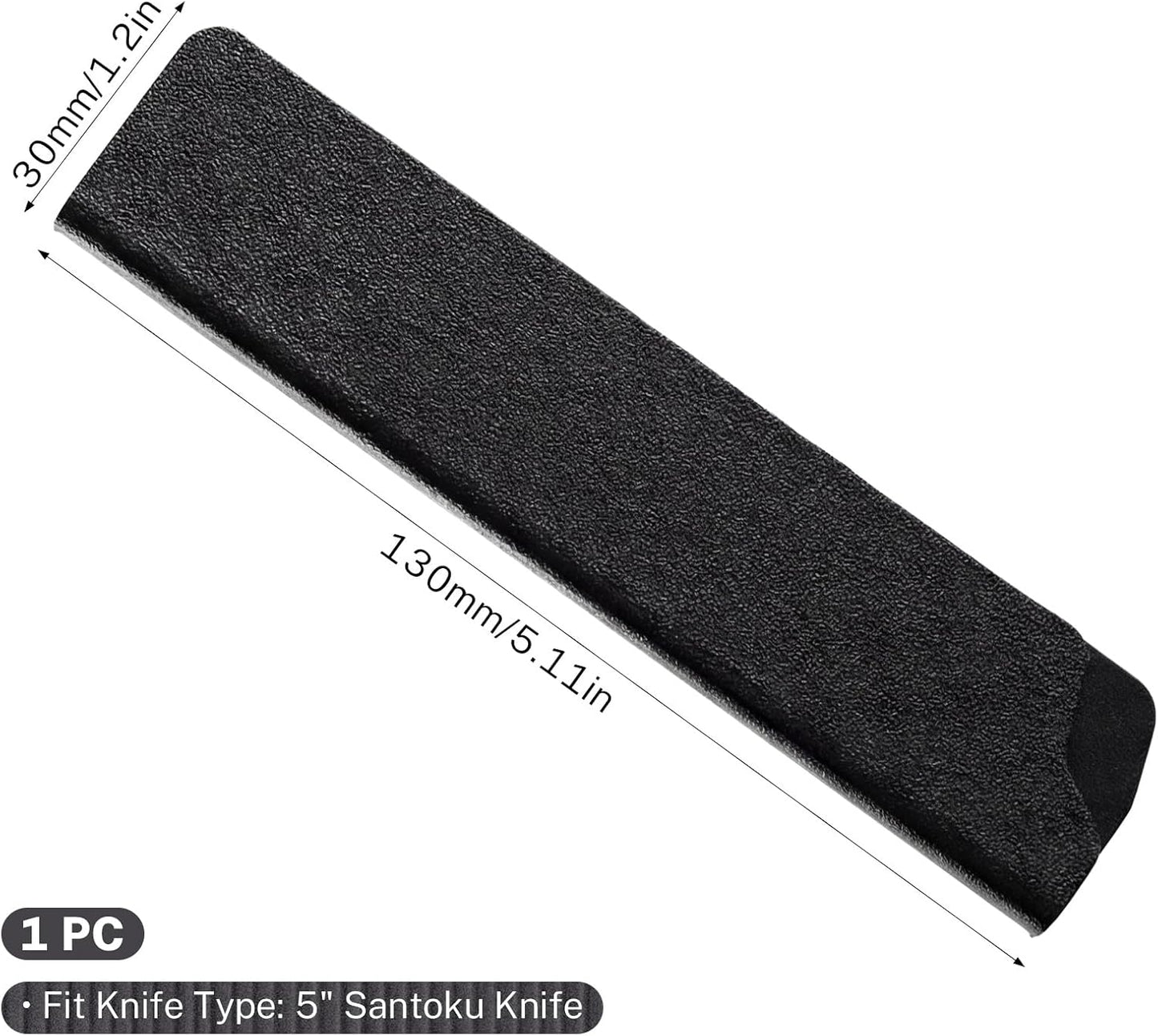 Knife Edge Guard, ABS Knife Cover Sleeves for 5'' Paring Fruit Knives Universal Knives Guard Blade Protector Kitchen Chef Sheaths Covers or Sleeves Blade Protectors for Home Kitchen, Black