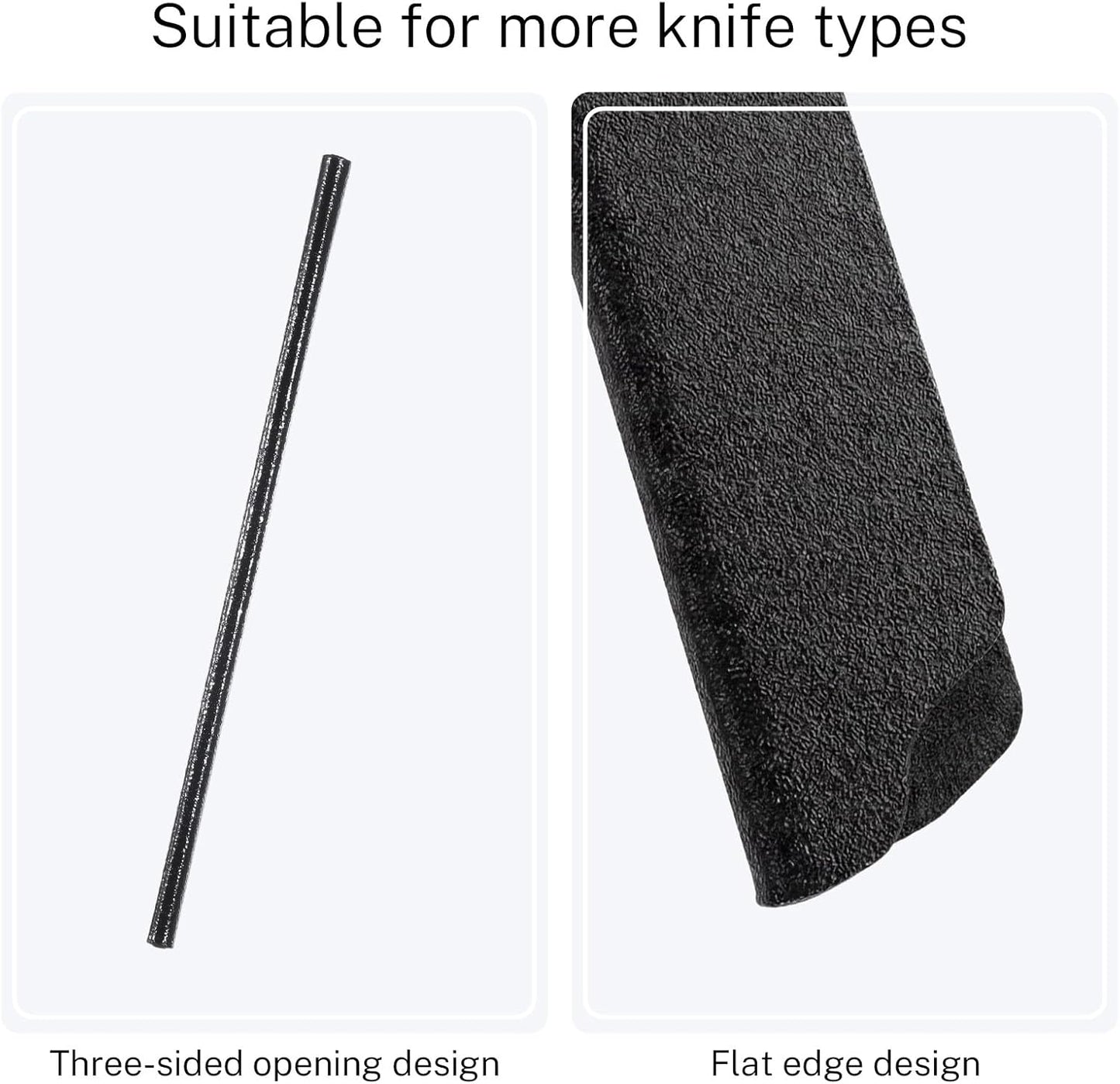Knife Edge Guard, ABS Knife Cover Sleeves for 5'' Paring Fruit Knives Universal Knives Guard Blade Protector Kitchen Chef Sheaths Covers or Sleeves Blade Protectors for Home Kitchen, Black