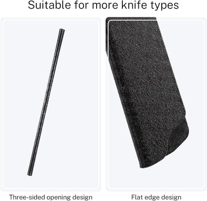 Knife Edge Guard, ABS Knife Cover Sleeves for 5'' Paring Fruit Knives Universal Knives Guard Blade Protector Kitchen Chef Sheaths Covers or Sleeves Blade Protectors for Home Kitchen, Black