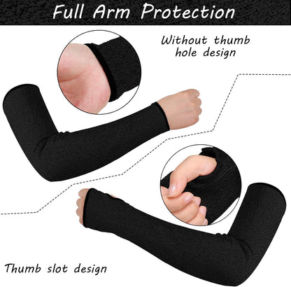 2 Pairs Protective Arm Sleeves, Cut Resistant Sleeves Arm Protection Sleeves Safety Arm Guard