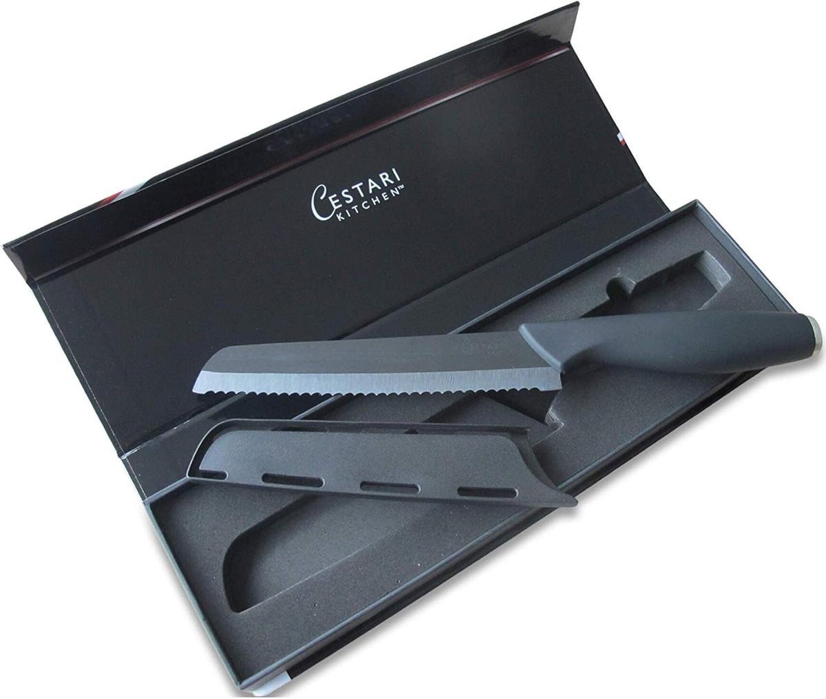 Ceramic Advanced Revolution 3 Inch Paring Knife with Sheath | Charcuterie Board Accessories, Black Mirror Finish Razor Sharp Blade , Never Needs Sharpening;