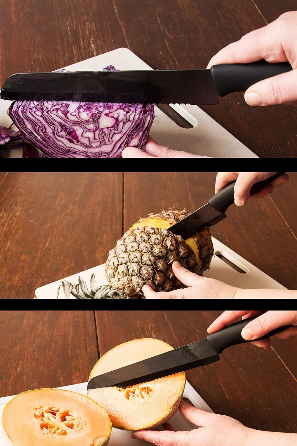 Ceramic Advanced Revolution 3 Inch Paring Knife with Sheath | Charcuterie Board Accessories, Black Mirror Finish Razor Sharp Blade , Never Needs Sharpening;