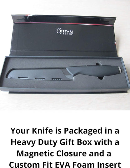 Ceramic Advanced Revolution 3 Inch Paring Knife with Sheath | Charcuterie Board Accessories, Black Mirror Finish Razor Sharp Blade , Never Needs Sharpening;