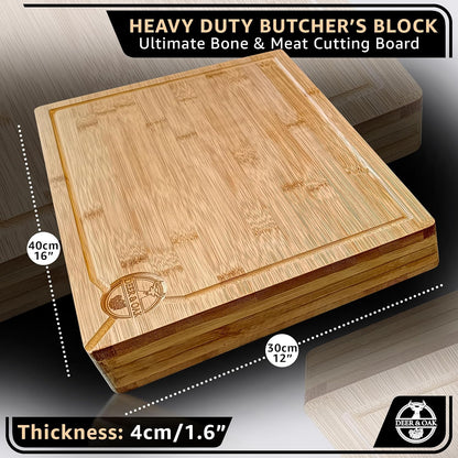 Pre-Oiled, Non Toxic 3-Piece Carbonized Bamboo Cutting Board Set, Eco-Friendly Wooden Chopping Boards for Kitchen with Hanging Hole, 500°F Carbonized Technology Charcuterie Serving Boards