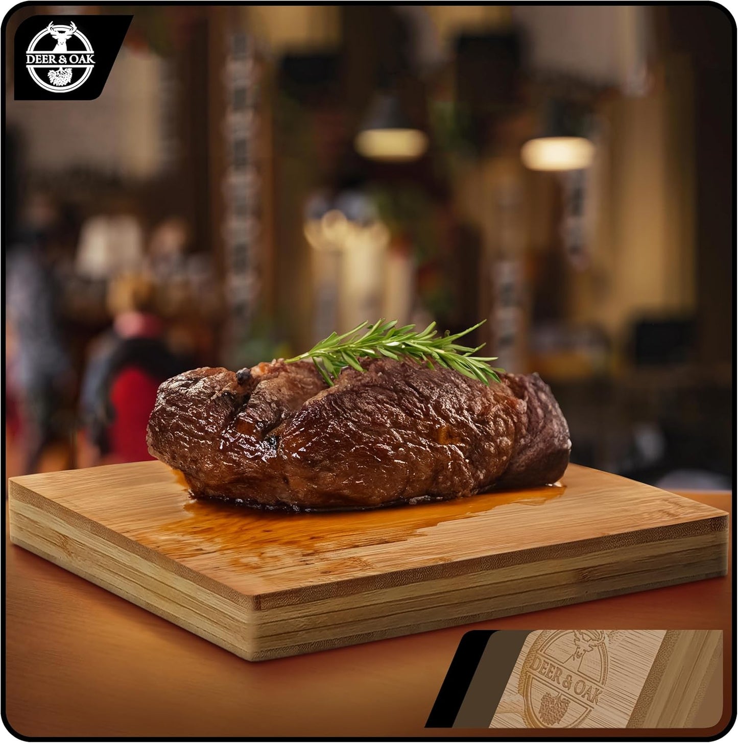 Pre-Oiled, Non Toxic 3-Piece Carbonized Bamboo Cutting Board Set, Eco-Friendly Wooden Chopping Boards for Kitchen with Hanging Hole, 500°F Carbonized Technology Charcuterie Serving Boards