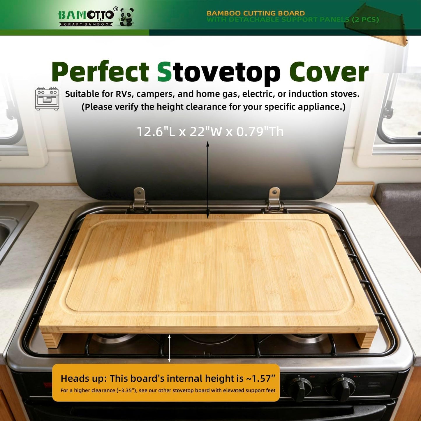 18.1x21.3 Inch Large Bamboo Cutting Board