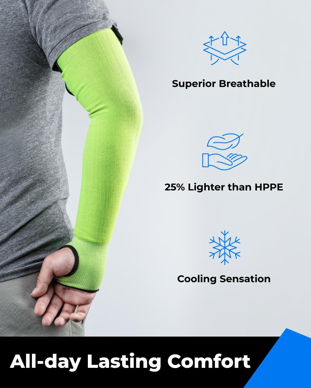 Metal Q Cut Resistant Set, Cut Resistant Sleeves for Thin Skin, Gardening, Pet Grooming & ANSI A4 Cut Resistant Work Gloves with Grip and Ultra Thin, Size Medium