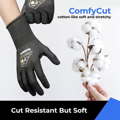 Metal Q Cut Resistant Set, Cut Resistant Sleeves for Thin Skin, Gardening, Pet Grooming & ANSI A4 Cut Resistant Work Gloves with Grip and Ultra Thin, Size Medium