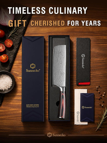 Nakiri Knife - 7" Chef Knife for Meat Cleaver Vegetable Chopping