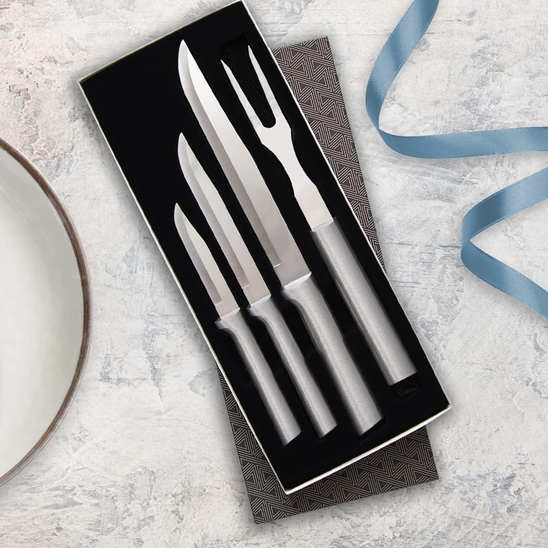 Prepare Then Carve Gift Set (S3C) & Sharpener, Silver