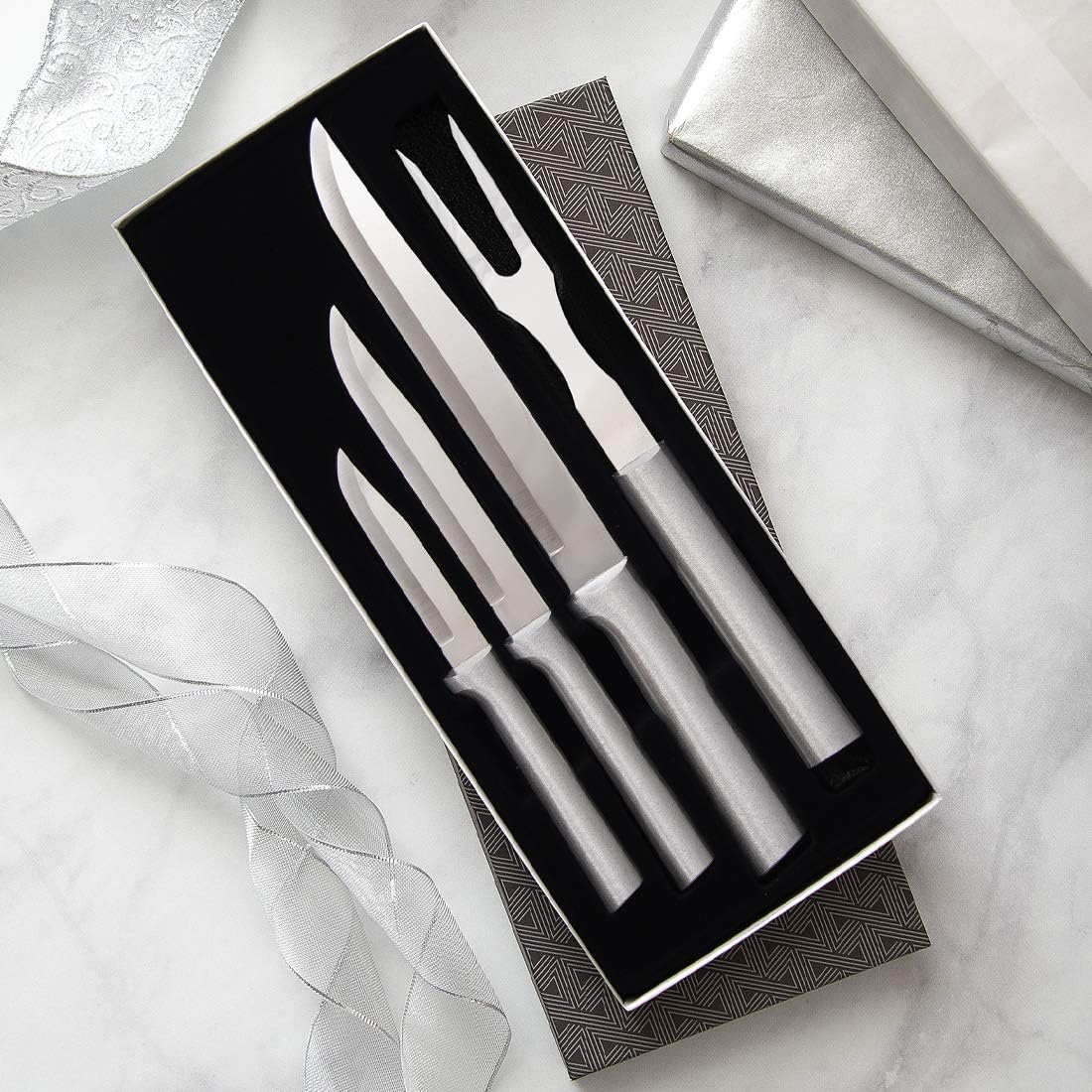 Prepare Then Carve Gift Set (S3C) & Sharpener, Silver