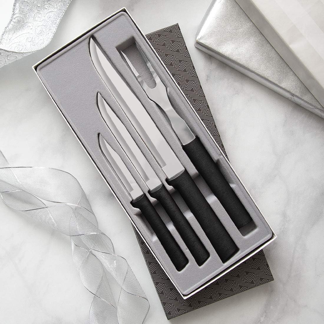 Prepare Then Carve Gift Set (S3C) & Sharpener, Silver