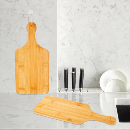 12 Pcs Bamboo Cutting Board Bulk 11x5 Inch Charcuterie Boards with Handle Wood Engraving Serving Board Kitchen Chopping Boards Crafts for Pizza, Bread, Cheese, Charcuterie, Fruit, Vegetables