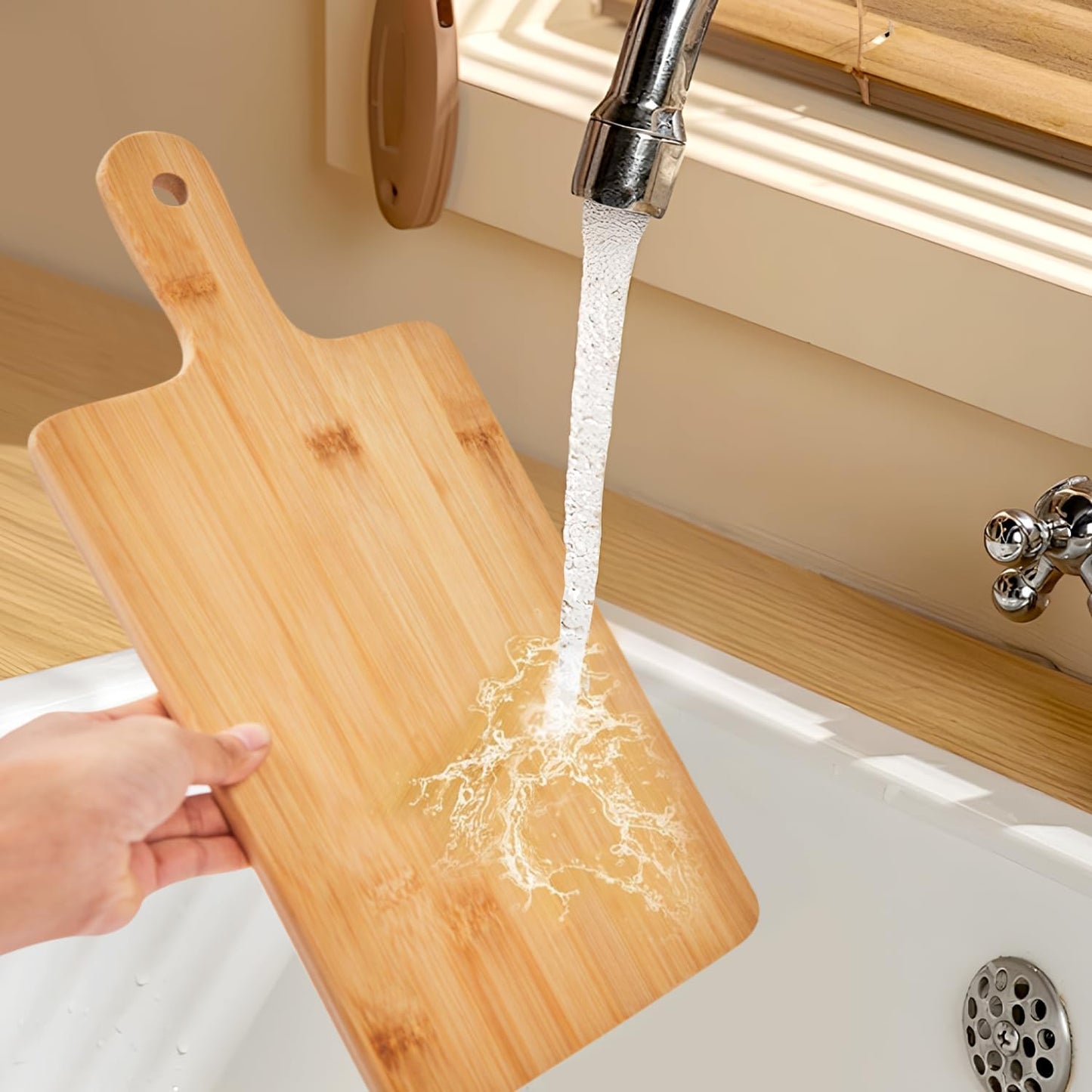 12 Pcs Bamboo Cutting Board Bulk 11x5 Inch Charcuterie Boards with Handle Wood Engraving Serving Board Kitchen Chopping Boards Crafts for Pizza, Bread, Cheese, Charcuterie, Fruit, Vegetables