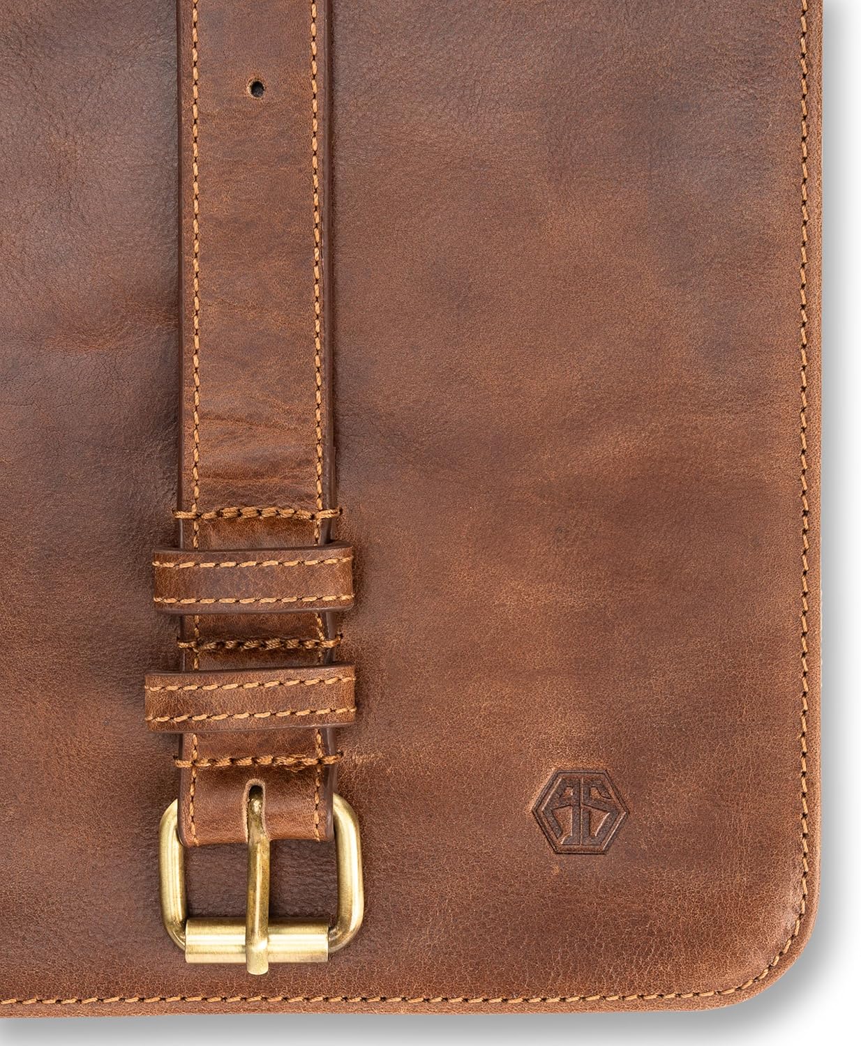 knife roll bag, genuine buffalo leather - chef's knife bag with 7 slots + extra accessories bag Soeren (Mahogany)