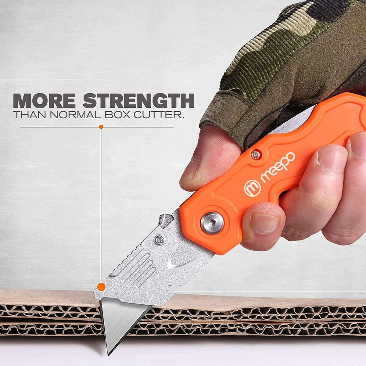 Box Cutter, Colorful Folding Utility Knife w/ 10 pcs Blades