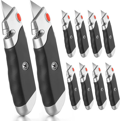 Box Cutter Retractable Utility Knife, 9mm Wide Blade