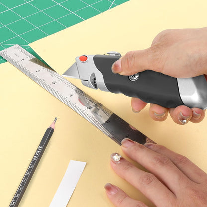 Box Cutter Retractable Utility Knife, 9mm Wide Blade
