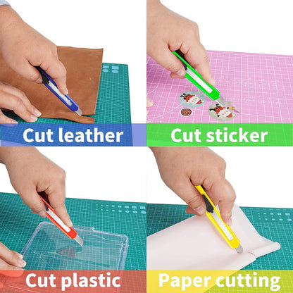Box Cutter Retractable Utility Knife, 9mm Wide Blade