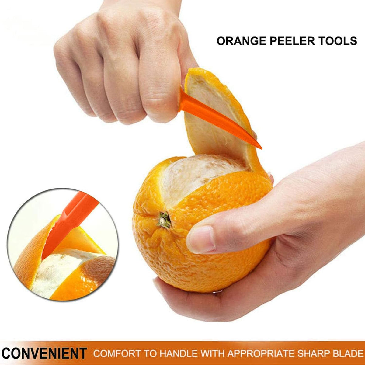Orange Peeler Tools Citrus Peel Cutter Plastic Fruit Vegetable Slicer Cutter Lemon Peeler Opener Remover Fruit Tools Kitchen Accessories Cooking Knife Kitchen Gadgets (3)