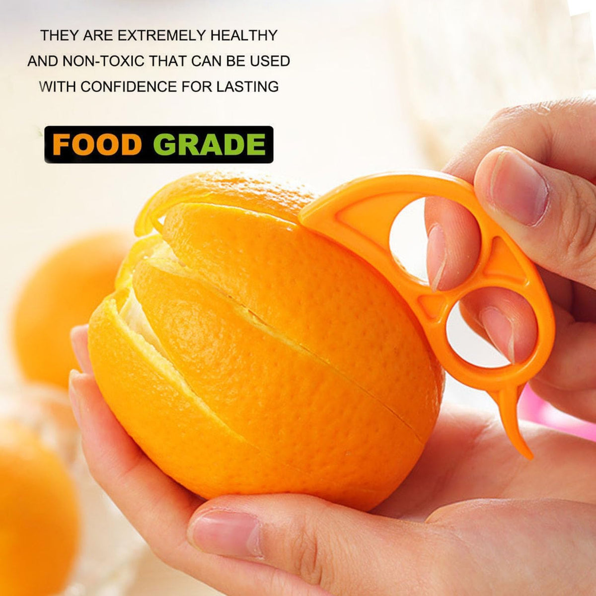 Orange Peeler Tools Citrus Peel Cutter Plastic Fruit Vegetable Slicer Cutter Lemon Peeler Opener Remover Fruit Tools Kitchen Accessories Cooking Knife Kitchen Gadgets (3)