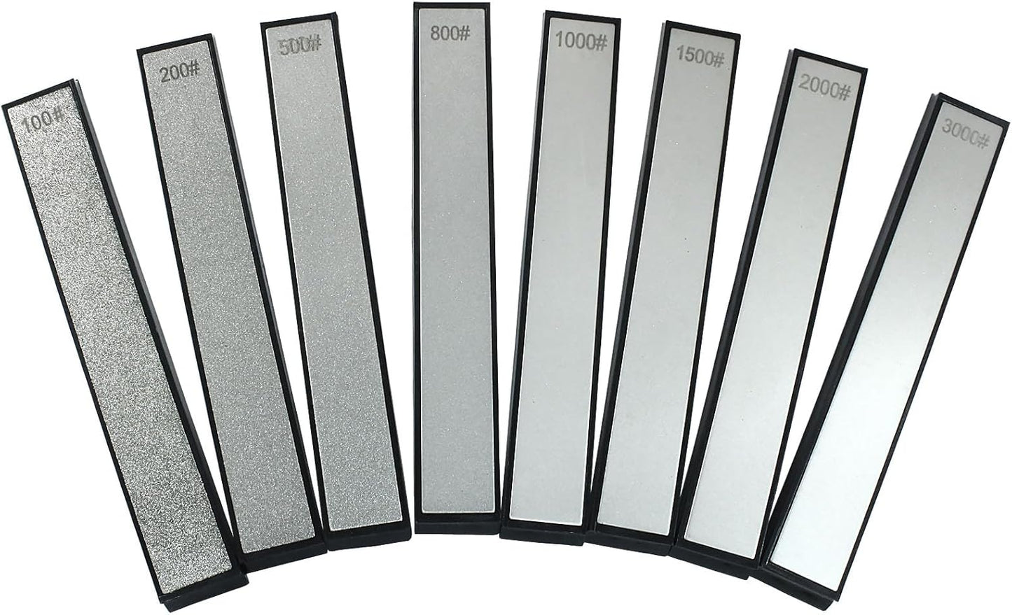 8 Pieces Diamond Sharpening Stone Set for RUIXIN Pro RX-008 Knife Sharpener Fixed-angle kit, Professional Blade Stones 100/200/500/800/1000/1500/2000/3000 Grit