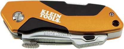 44130 Utility Knife, Auto-Loading Folding Heavy Duty Retractable Box Cutter, Blade Storage, 3 Blades and Pocket Clip Included