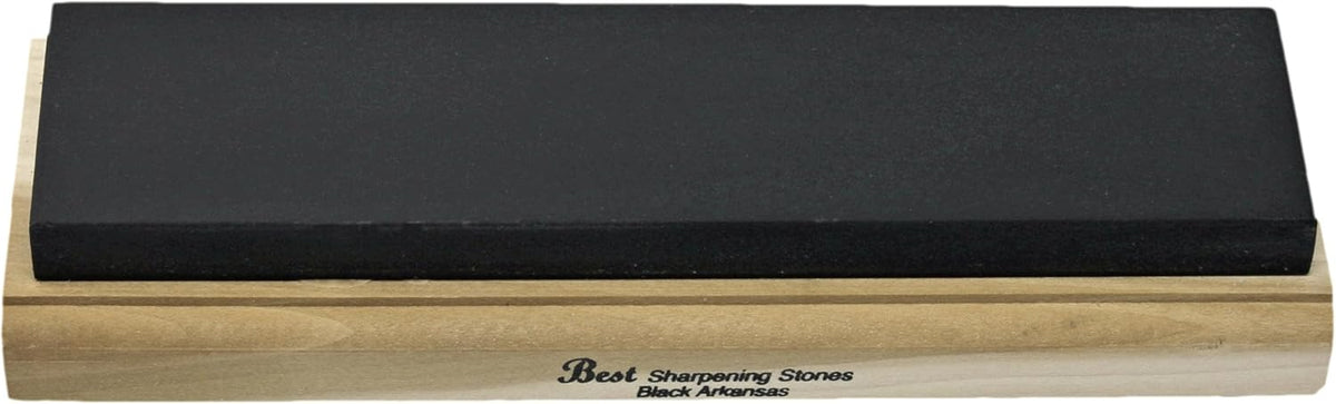 Arkansas Sharpening Stone Set - Wood Mounted 8"