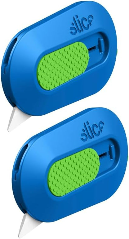 Slice Mini Box Cutter, Manual Retracting, Safe Ceramic Box Cutter Lasting 11x Longer than Metal, Keychain Box Opener