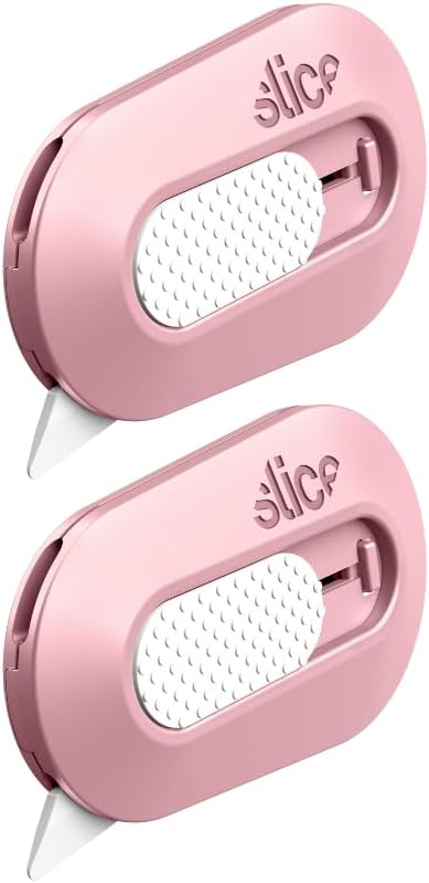 Slice Mini Box Cutter, Manual Retracting, Safe Ceramic Box Cutter Lasting 11x Longer than Metal, Keychain Box Opener